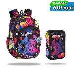 РАНЕЦ СО ПОЛН НЕСЕСЕР COOLPACK СЕТ 3 - STITCH BLACK